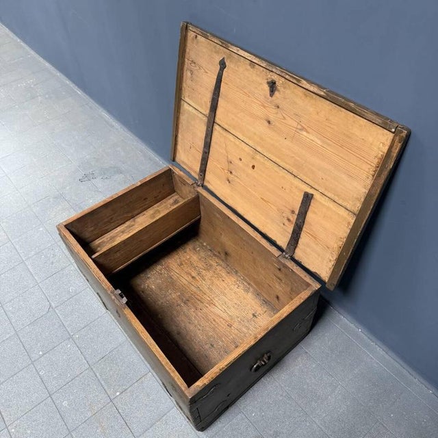 Antique Wooden Swedish Chest For Sale - Image 6 of 18