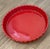 Mid-Century Modern Vintage Red Ceramic Tart Dish – 11” Fluted Stoneware Bakeware For Sale - Image 3 of 6