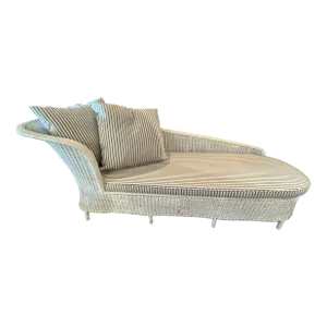 Wicker Chaise Longue or Daybed/Recamier, C. 1925 - 1935