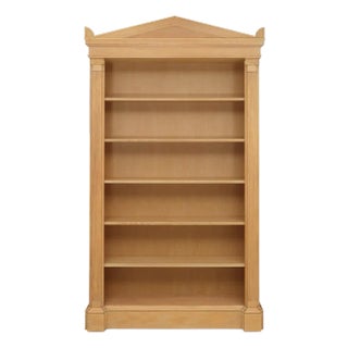 Bunny Williams Home Grand Fluted Artemis Bookcase with Pediment Top For Sale