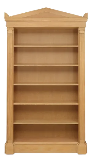 Bunny Williams Home Grand Fluted Artemis Bookcase with Pediment Top