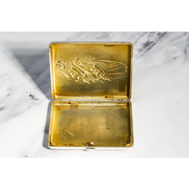 Amazing High Quality Antique Horse Equestrian Theme 875 Imperial Russian Silver Cigarette Case Holder For Sale - Image 11 of 16