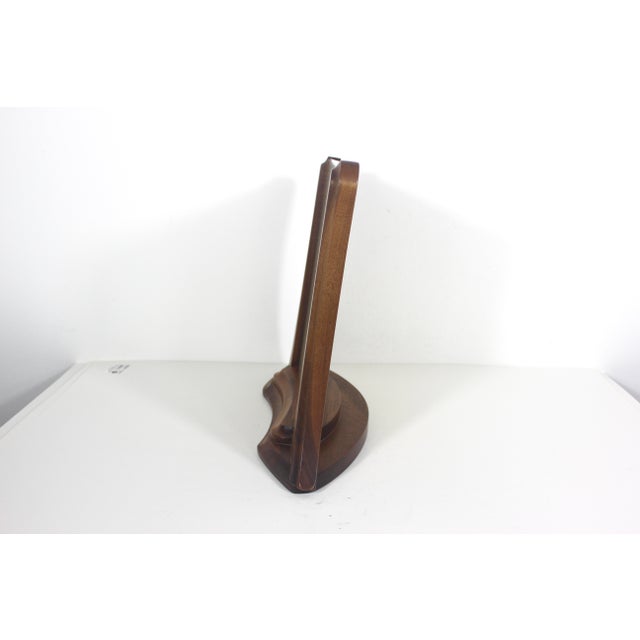 English Vintage Art Nouveau Style Black Walnut Wood Photo Frame for Table Top No Glare Glass 8”x10” Picture For Sale - Image 3 of 11