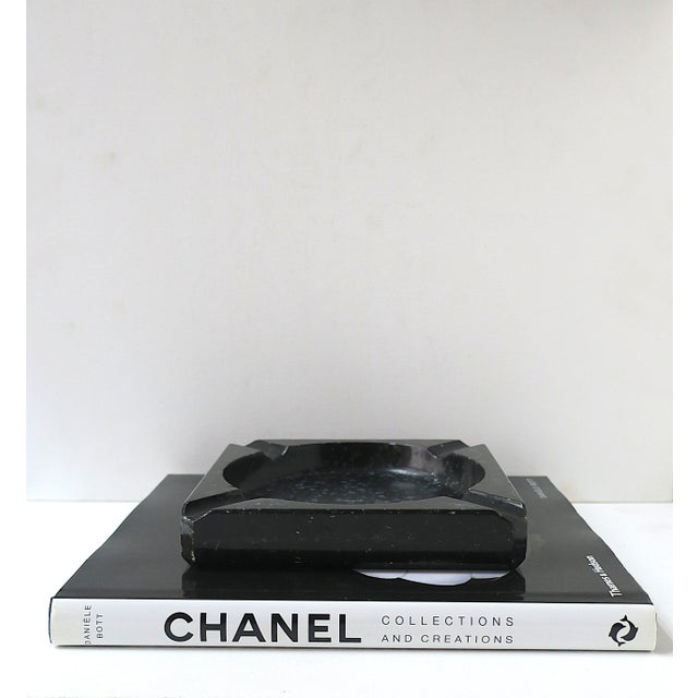 Stone Art Deco Black Marble Ashtray Catchall Vide-Poche For Sale - Image 7 of 12