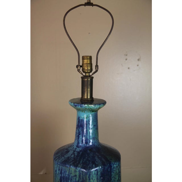 Large Italian Pottery Lamp For Sale - Image 4 of 7