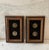 Pair of mid century wall hangings by W. King Ambler featuring "Romain Coins" or cast medallions depicting profile...