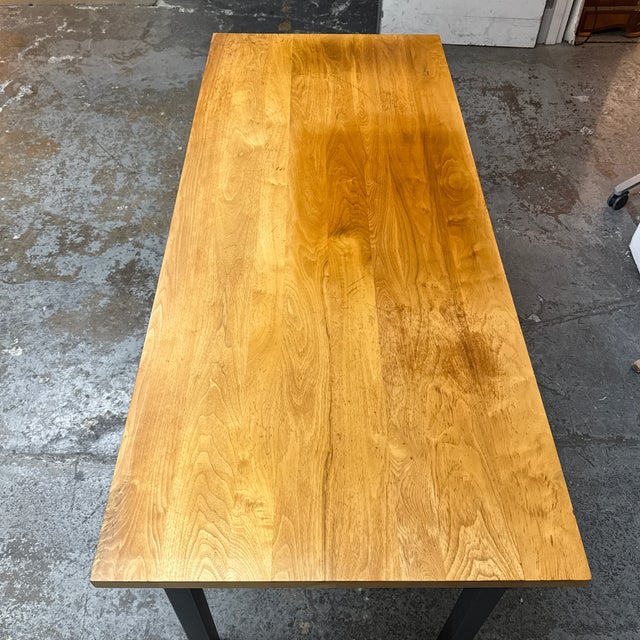 Brown Room & Board Parsons Dining Table For Sale - Image 8 of 12