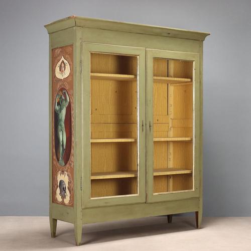 Directoire Wardrobe in Lacquered and Painted Walnut For Sale - Image 15 of 15