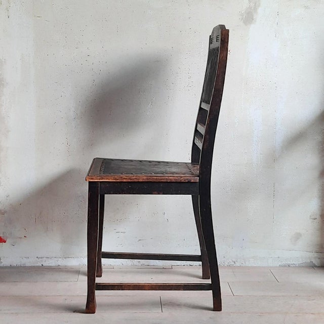Black Art Nouveau Chair, 1910s For Sale - Image 8 of 9