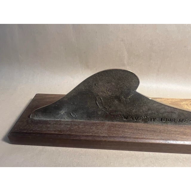 Pair of Open Edition Mantle Bronzes by Igor Medvedev-Mead Titled “Wave” 1982 For Sale In San Francisco - Image 6 of 10