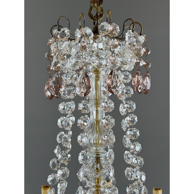 20th Century Louis XV Crystal and Bronze Chandelier with Pendants For Sale - Image 11 of 13