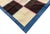 Casa Cosima Handmade Reversible Cotton Vegetable Dyed Cream, Brown and Blue Checker Board Area Rug-6'x9' For Sale - Image 4 of 12