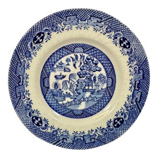 Vintage Blue Willow Dessert Plate by Barrett’s of Staffordshire, England - Circa 1970 For Sale