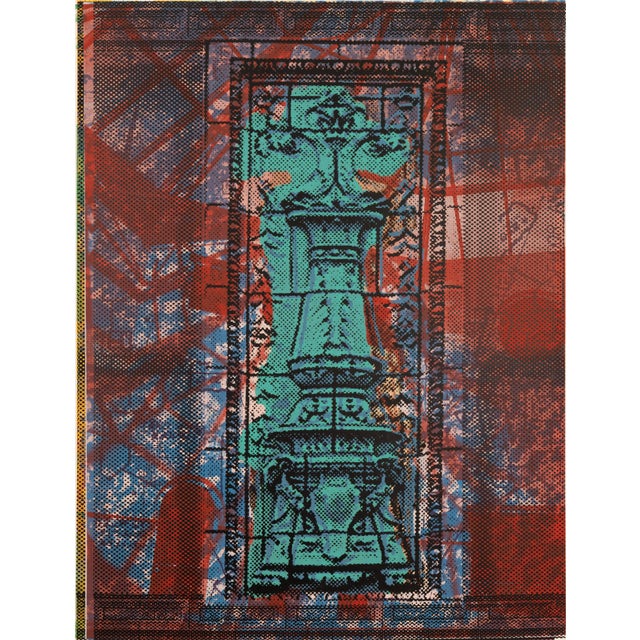 Classical Roman Judith Lipnik Perlow Column Series IX 2003 Signed Serigraph in Colors on Paper For Sale - Image 3 of 4