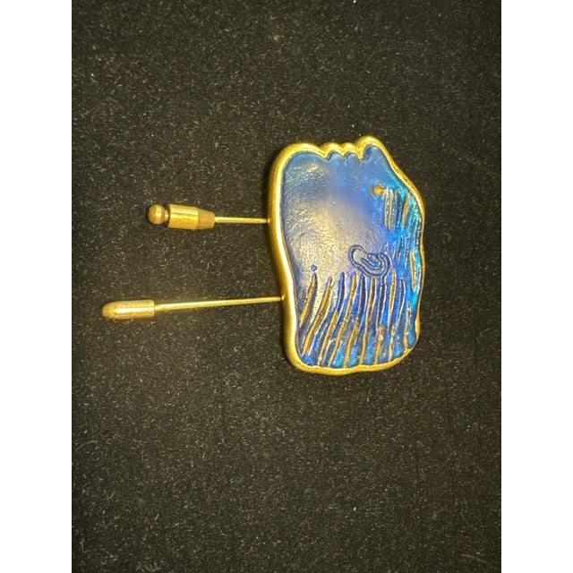 Brooch in Glass Paste and Bronze by Alekos Fassianos for the House Daum, 1988 For Sale - Image 3 of 5