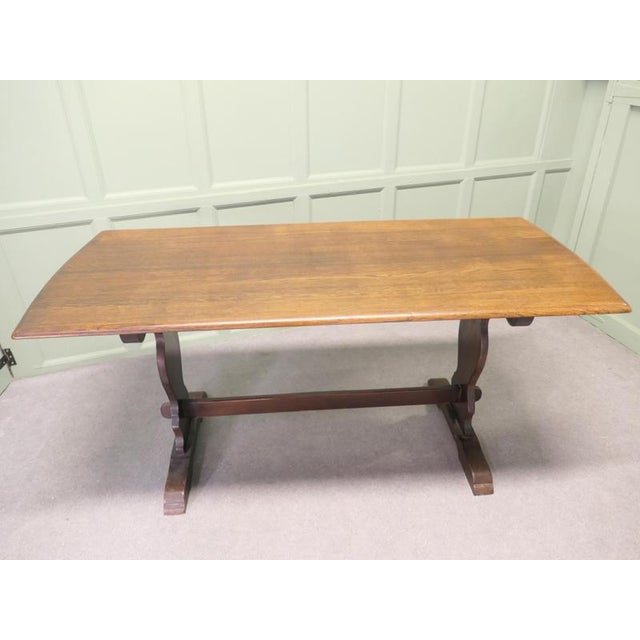 Vintage Refectory Dining Table in Oak, 1960 For Sale - Image 3 of 7