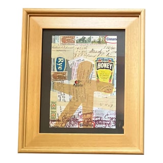 Contemporary Original Wayne Cunningham “Hands Across America “Collage Framed For Sale