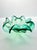 Murano 1960s Mid-Century Murano-Style Sommerso Emerald Green Flared Scalloped Bowl For Sale - Image 4 of 10