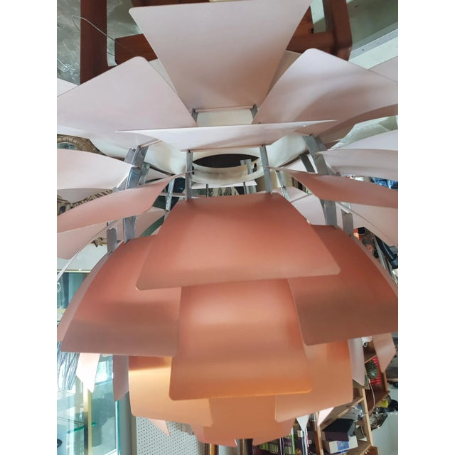 Large Artichoke Copper Rose Ceiling Light by Poul Henningsen for Louis Poulsen, 1970s For Sale - Image 3 of 9