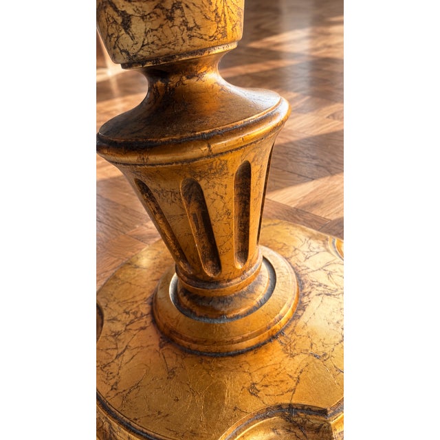 Pair of Neoclassical Giltwood Marble-Top Pedestal Plant Stands For Sale - Image 11 of 14