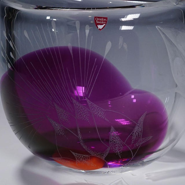 Tree of Live Art Glass Vase by Olle Alberius for Orrefors, Sweden 1977 For Sale - Image 6 of 6