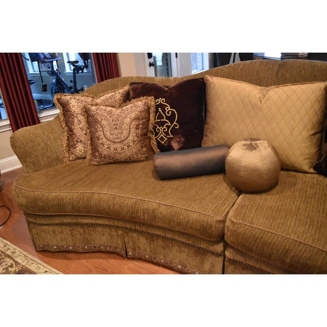 Marge Carson Marge Carson Maritza 2pc Sofa With Decorative Trim For Sale - Image 4 of 6