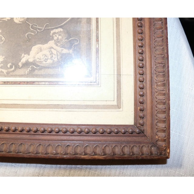 Antique Original 18th Century Italian Design for Frieze Figural Drawing Painting For Sale - Image 11 of 11