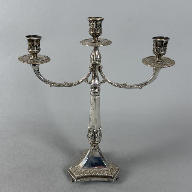 Liberty 800 Silver 3-Flame Candelabra, 20th Century For Sale - Image 11 of 11