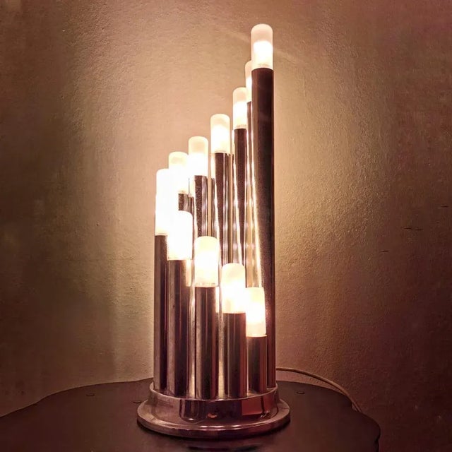 Vintage Spiral Table Lamp attributed to Goffredo Reggiani for Reggiani, 1970s, in Very Good conditions. Designed 1970 to...