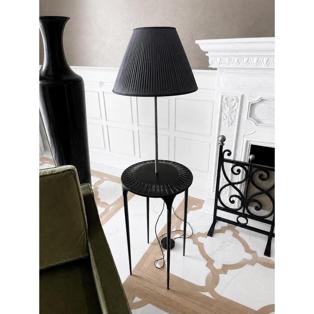 Pic Floor Lamp in Wood and Lacquered Steel by Christophe Perichon For Sale - Image 4 of 8