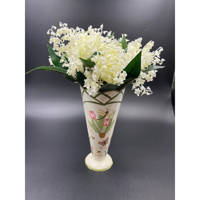 Mid 20th Century Tole Hand Painted Vase For Sale - Image 12 of 12