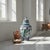 Turkish Handmade Ceramic Grand Shah Vase with Lid (60cm) Classic White Saz Leaf & Carnation For Sale - Image 3 of 10