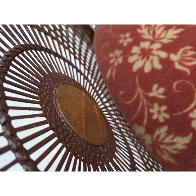 Vintage Danish Armchair in Salmon Pink Furniture Velour and Furniture Mesh, 1950s For Sale - Image 14 of 18