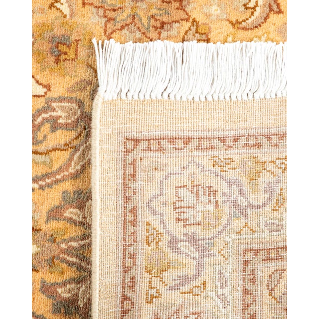 2000 - 2009 Mogul, One-of-a-Kind Hand-Knotted Runner Rug - Yellow, 2' 7" x 12' 9" For Sale - Image 5 of 8