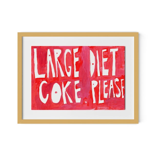 Virginia Chamlee Large Diet, Please by Virginia Chamlee in Gold Frame, Small Art Print For Sale - Image 4 of 4