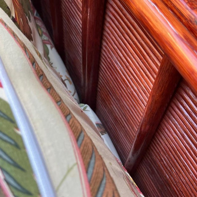 Bamboo and Rattan Sofa attributed to Maugrion for Roche Bobois, France, 1980s For Sale - Image 11 of 16