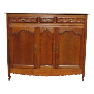 Large Late 19th Century Manor Buffet in Oak For Sale