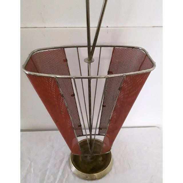 Vintage Umbrella Stand with Chromed Steel Frame, 1960s, in Good conditions. Designed 1960 to 1969