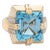 11ct Aquamarine Ring Vintage 14k Yellow Gold Square Cocktail Fine Jewelry size 7 For Sale