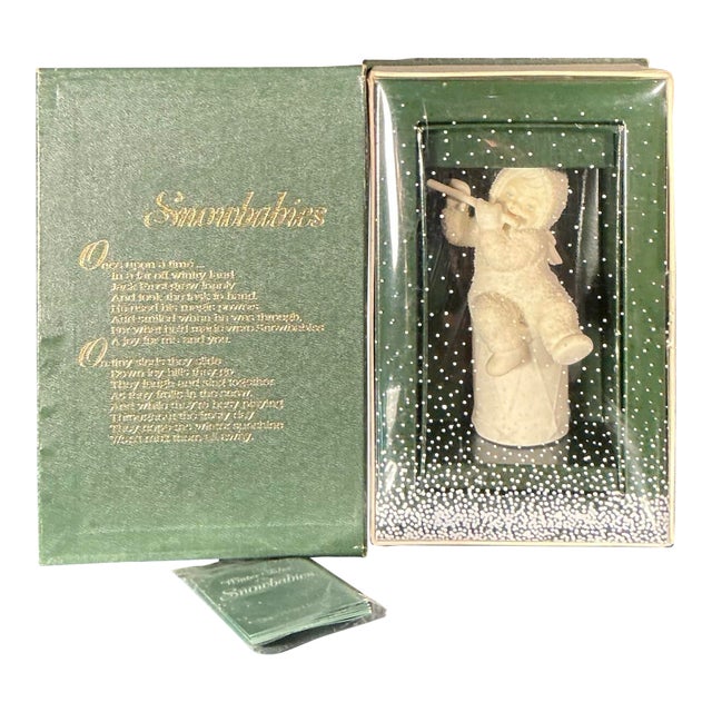 Vintage Department 56 Snowbabies "I'll Play a Christmas Tune," in Original Packaging 1995-1999 For Sale