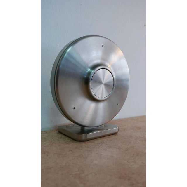 Silver LCD Worldtimer Table Clock by Heinrich Möller for Kienzle International, 1985 For Sale - Image 8 of 12