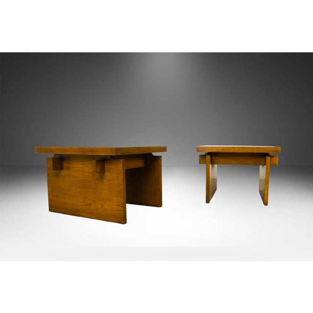 Brown Pair Mid-Century Lane Brutalist End Tables For Sale - Image 8 of 14
