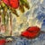 Rose Elizabeth MoorcroftExpressive Still Life Painting Red Rose Flowers 'Red for Love' by British Artist, 2000 For Sale - Image 9 of 12