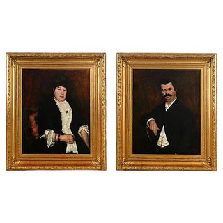 Portraits of the Vanderbilt Family, Georges C. Michelet, Set of 2 For Sale