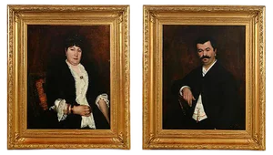 Portraits of the Vanderbilt Family, Georges C. Michelet, Set of 2