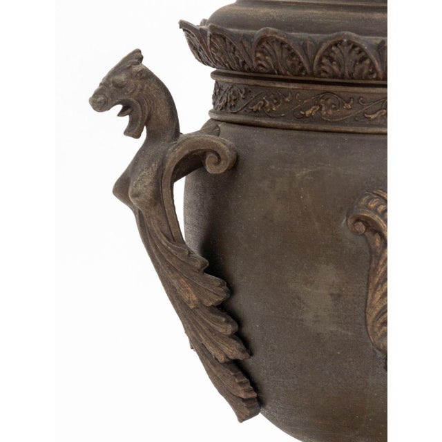 Early 20th Century Neoclassical Two Handle Urn Forn Table Lamps, Pair For Sale - Image 5 of 11