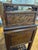Chinese Antique Chinese Hand-Painted Orchid & Bamboo Hardwood Vanity Desk For Sale - Image 3 of 12