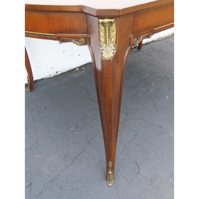 French Set of Dining Table Two Leaves and Six High Back Chairs 6664 For Sale - Image 15 of 18
