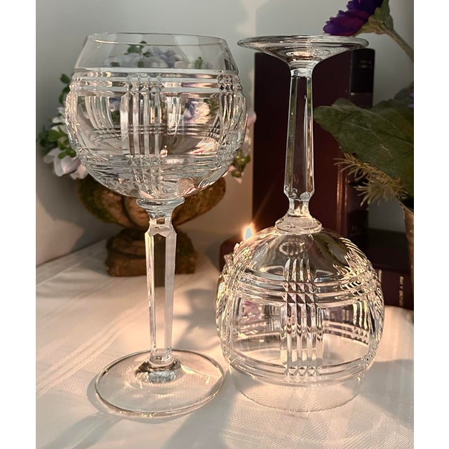 Ralph Lauren Vintage Birdbath Ralph Lauren Glen Plaid Goblets - A Pair For Sale - Image 4 of 10