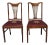 Mid 20th Century Pair American Mahogany and Needlepoint Upholstered Chairs For Sale